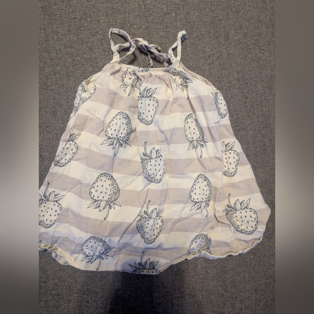 GAP White and Blue Baby Halter Top